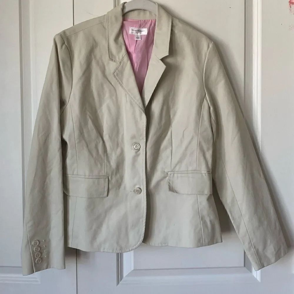 Isaac Mizrahi for target beige blazer